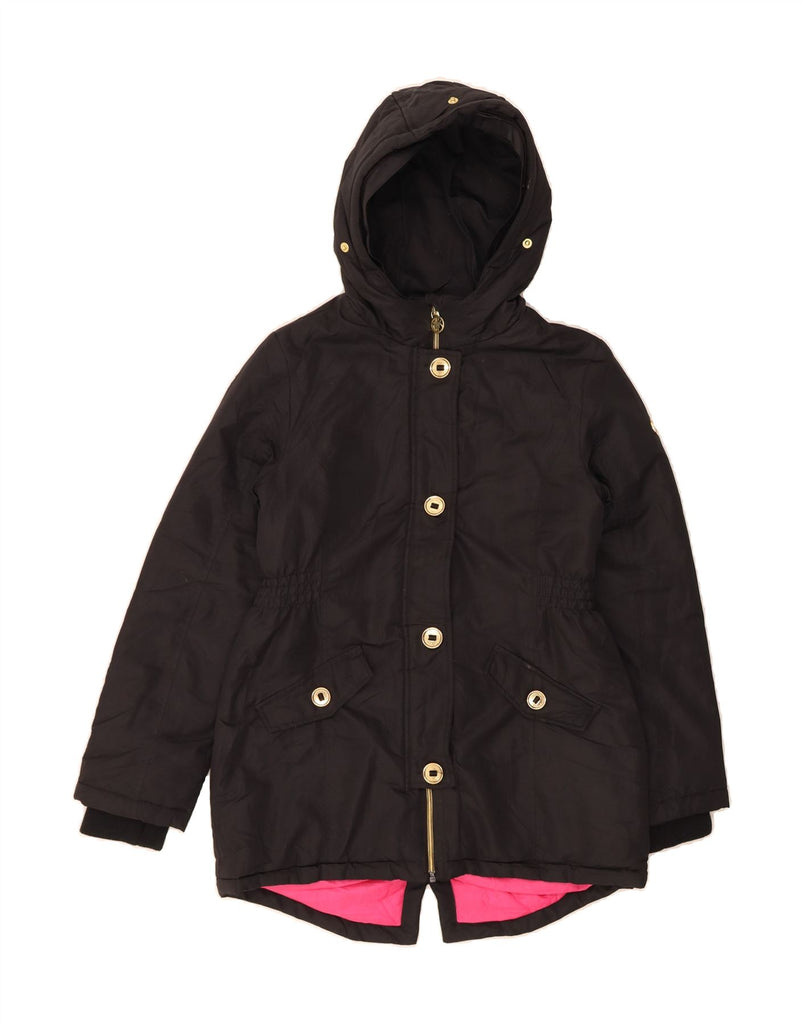 MICHAEL KORS Womens Hooded Parka Jacket UK 16 Large  Black Polyester Vintage Michael Kors and Second-Hand Michael Kors from Messina Hembry 