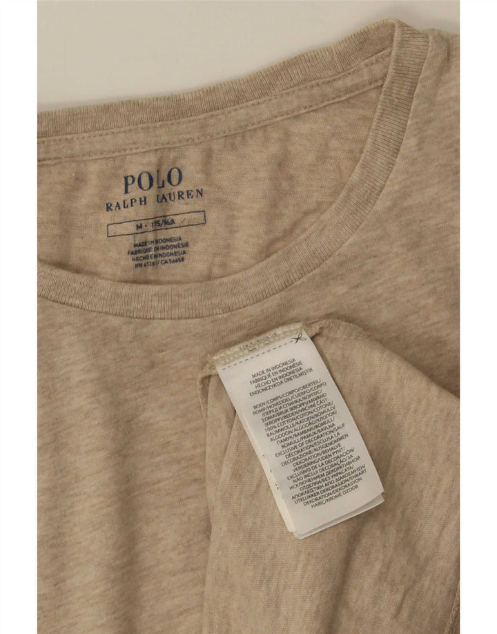 Polo Ralph Lauren Mens T-Shirt Top Medium Beige Cotton