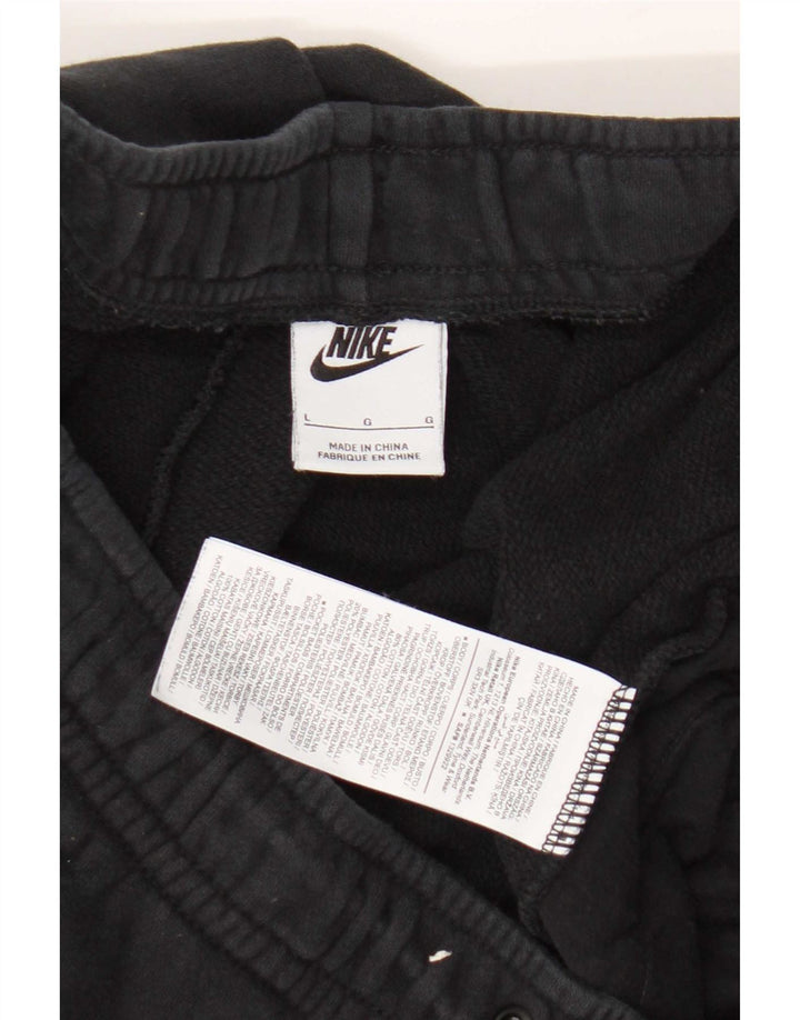 Nike Mens Tracksuit Trousers Joggers Large Black Cotton