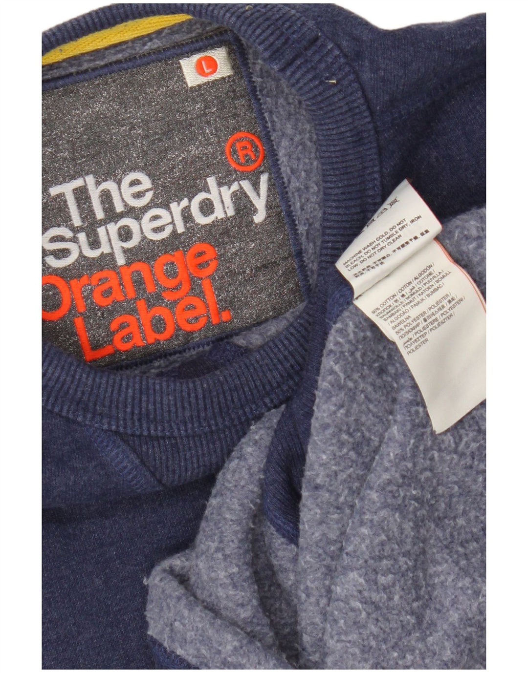 Superdry Mens Sweatshirt Jumper Large Blue Cotton