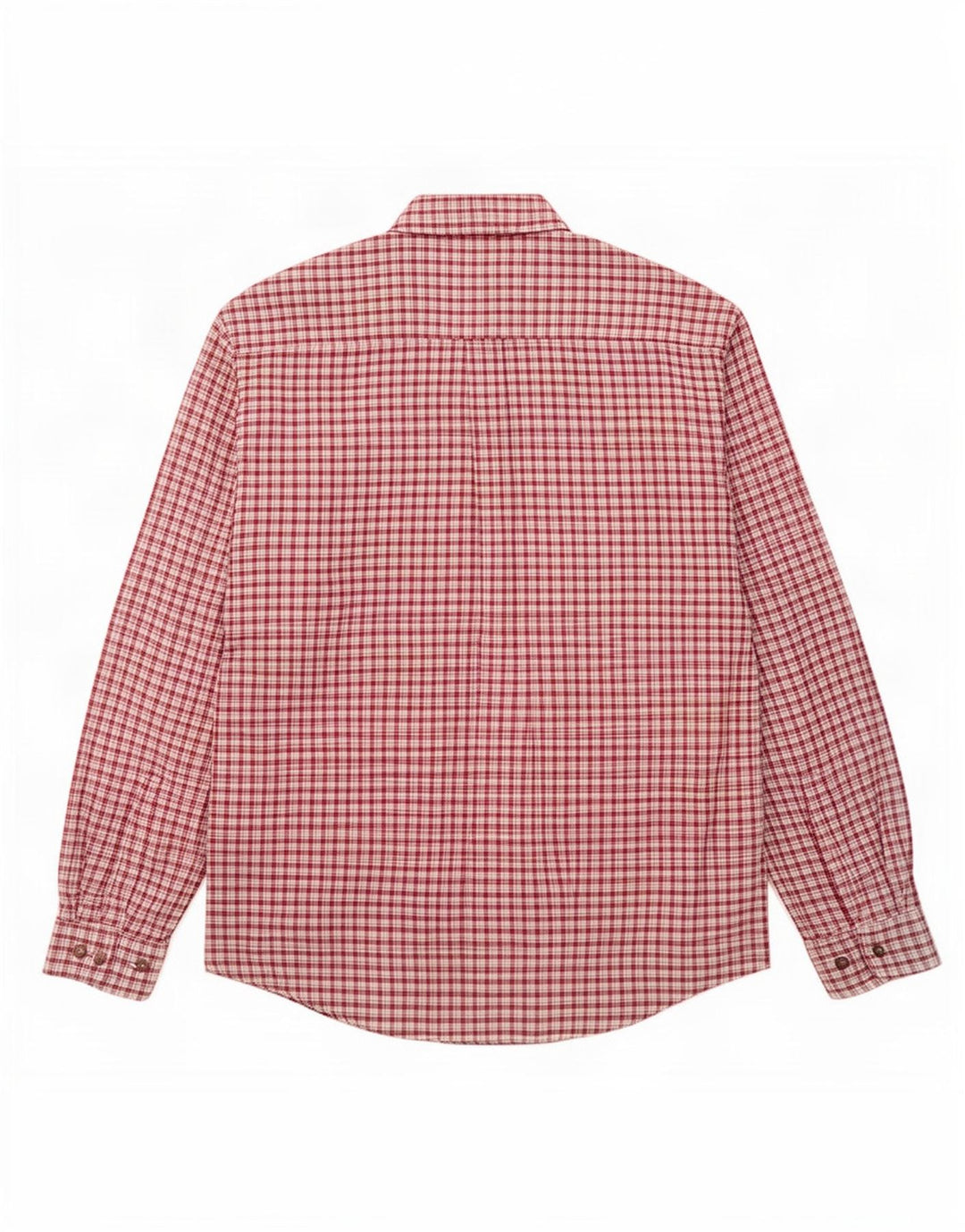 Vintage Mens Flannel Shirt XL Burgundy Check