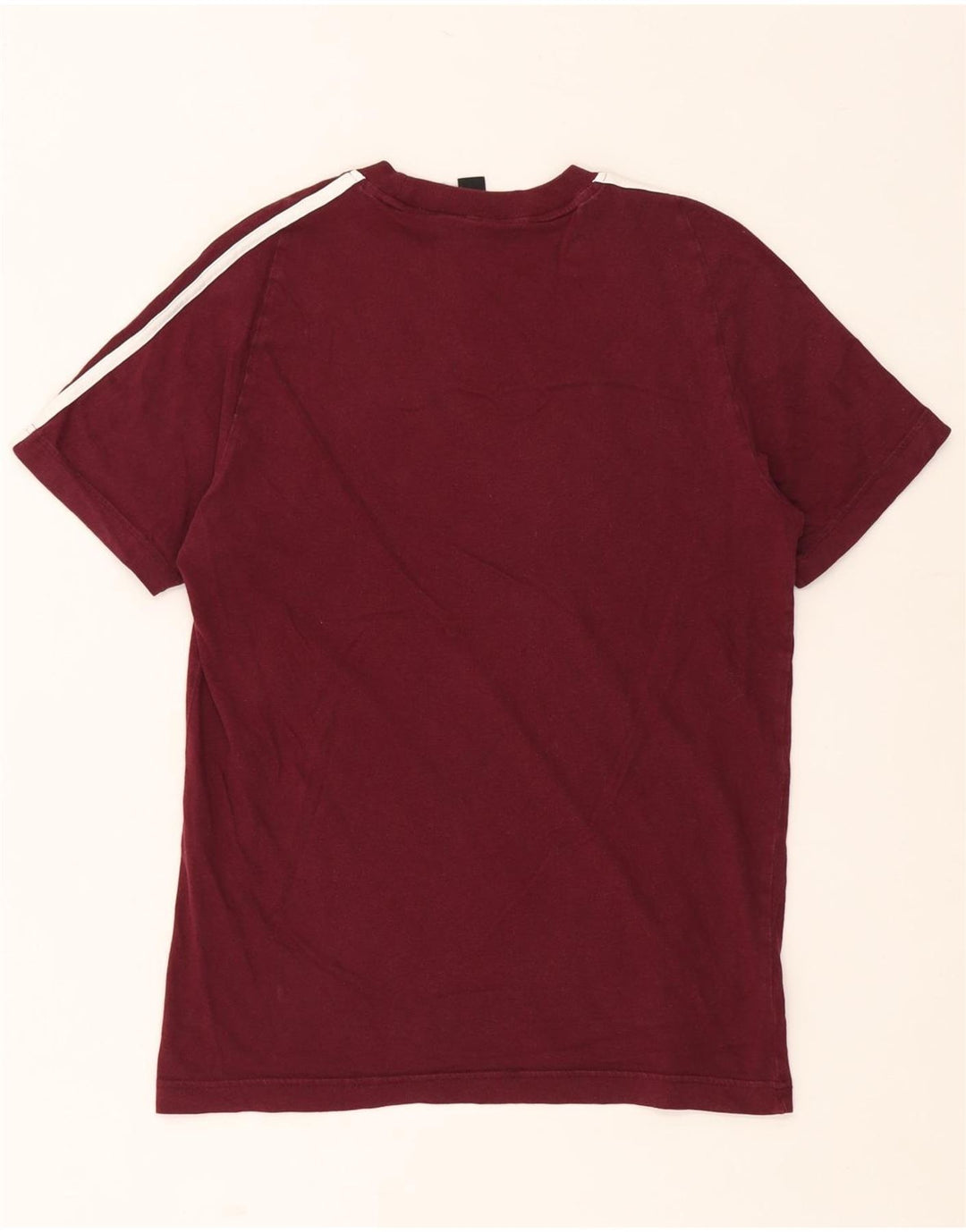 ADIDAS Mens T-Shirt Top Small Maroon Cotton