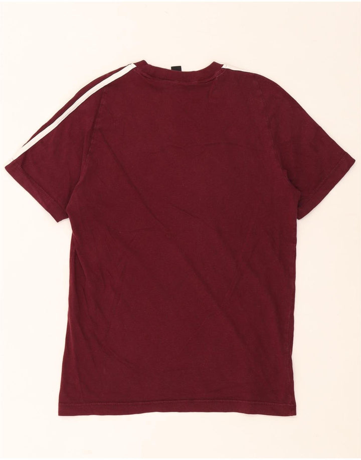 ADIDAS Mens T-Shirt Top Small Maroon Cotton