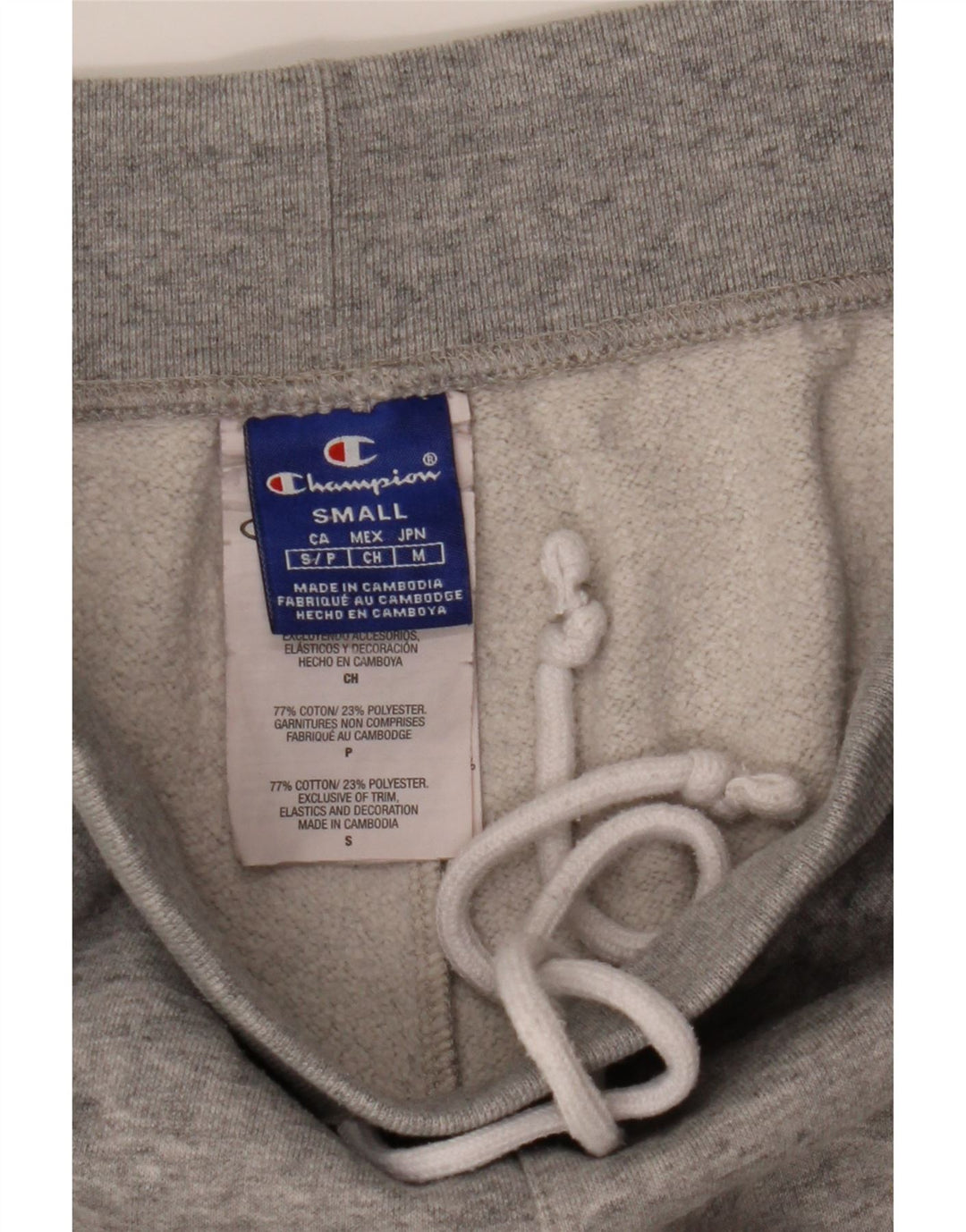 CHAMPION Mens Graphic Tracksuit Trousers Joggers Small  Grey Cotton Vintage Champion and Second-Hand Champion from Messina Hembry 