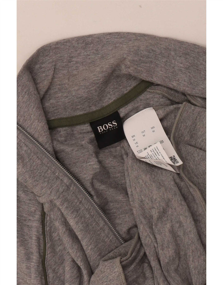 Hugo Boss Mens Tracksuit Top Jacket Medium Grey Flecked Cotton