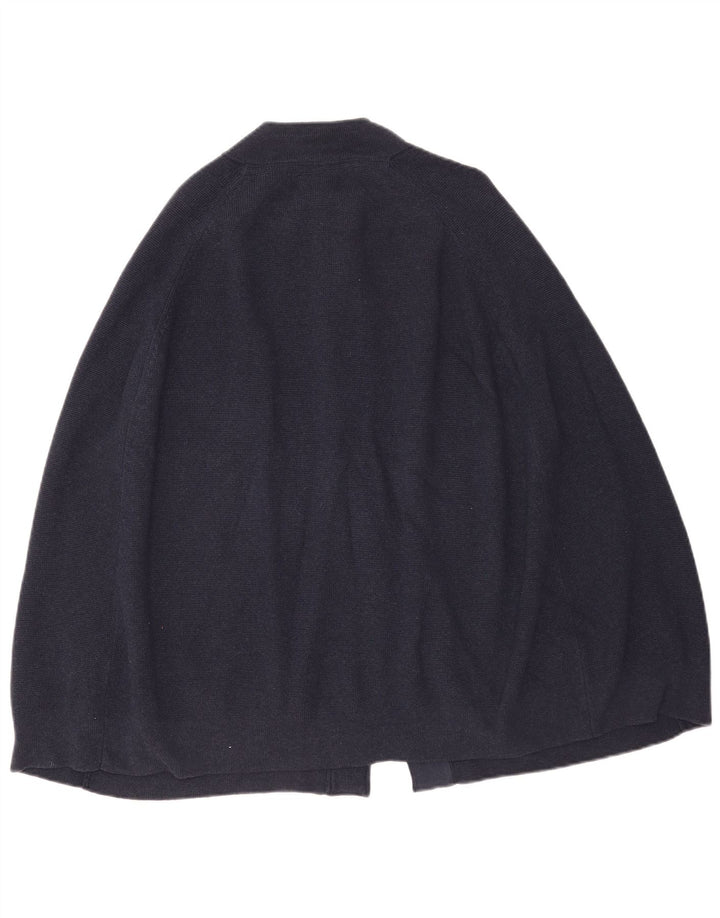 Topshop Womens Poncho Jumper UK 12 Medium Navy Blue Cotton
