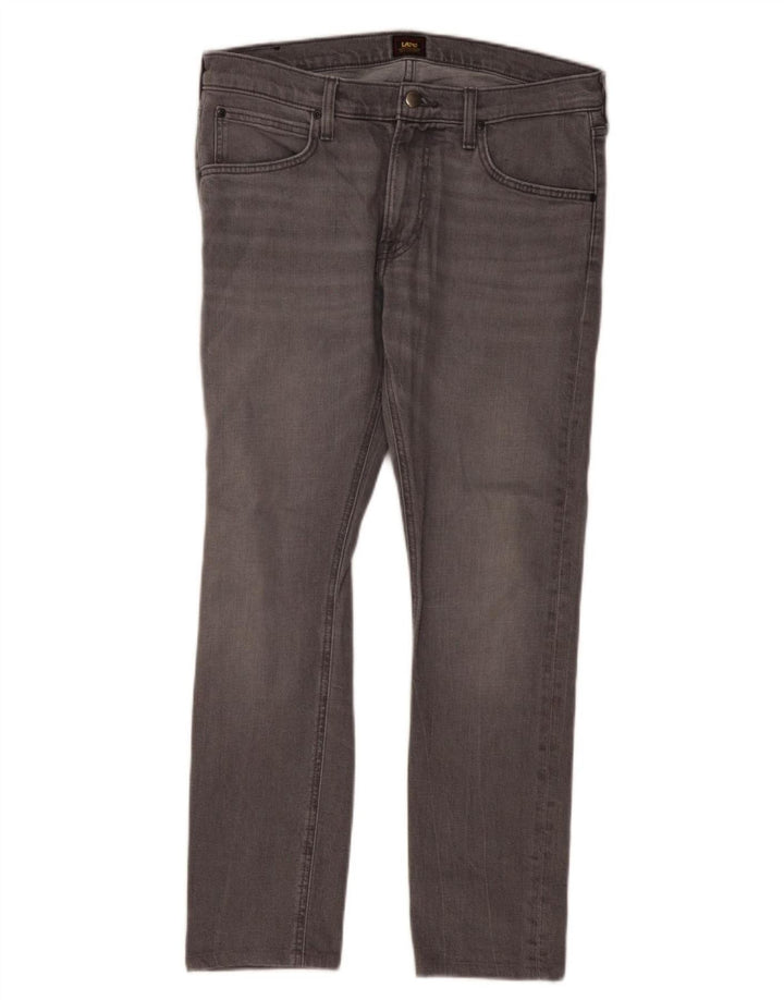 Lee Womens Luke Slim Jeans W33 L29 Grey Cotton