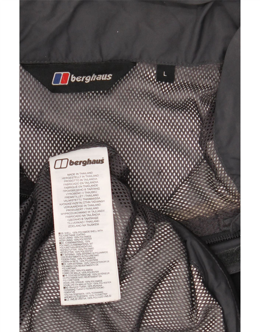 Berghaus Mens Hooded Rain Jacket UK 40 Large Black Polyamide