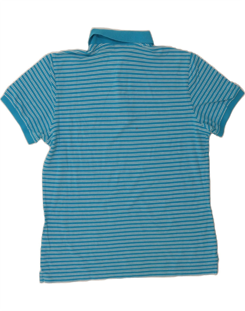 SERGIO TACCHINI Mens Polo Shirt XL Blue Striped Cotton Vintage Sergio Tacchini and Second-Hand Sergio Tacchini from Messina Hembry 