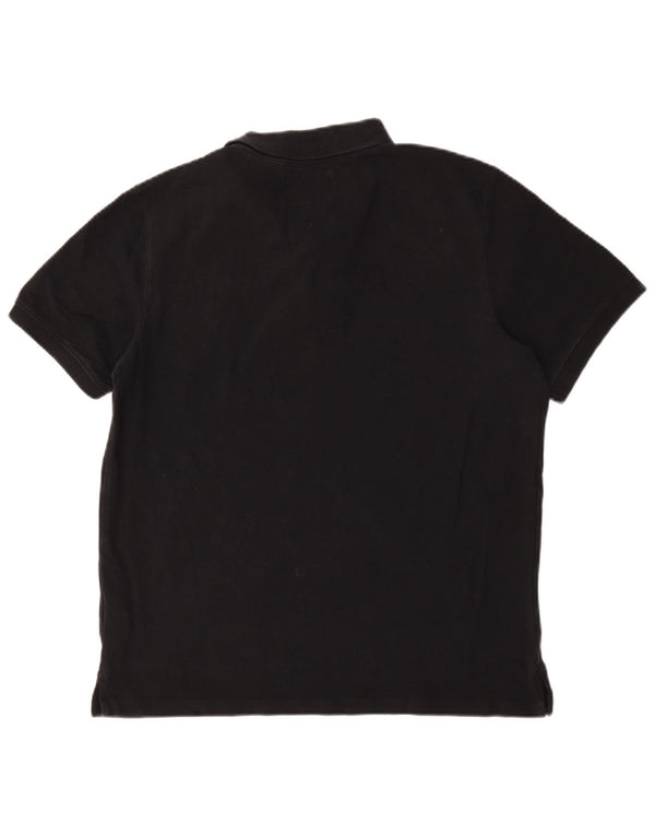 Jack Wills Mens Classic Fit Polo Shirt Large Black Cotton