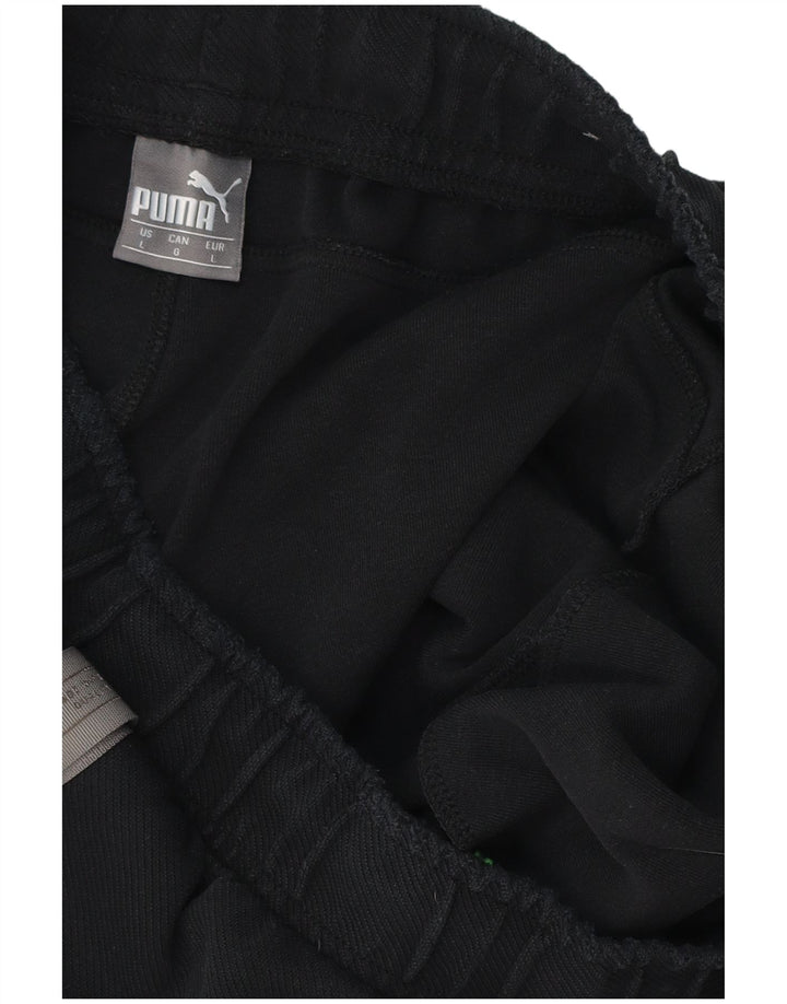 PUMA Mens Graphic Sport Shorts Large  Black