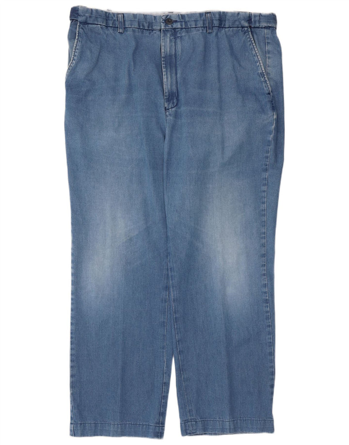 Marks & Spencer Mens Blue Harbour Straight Jeans W42 L28 Blue Cotton
