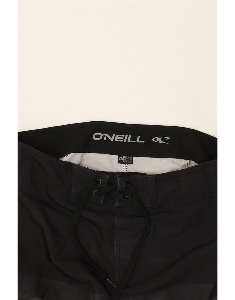 O'NEILL Mens Swimming Shorts W29  Small Grey Colourblock Polyester | Vintage O'Neill | Thrift | Second-Hand O'Neill | Used Clothing | Messina Hembry 