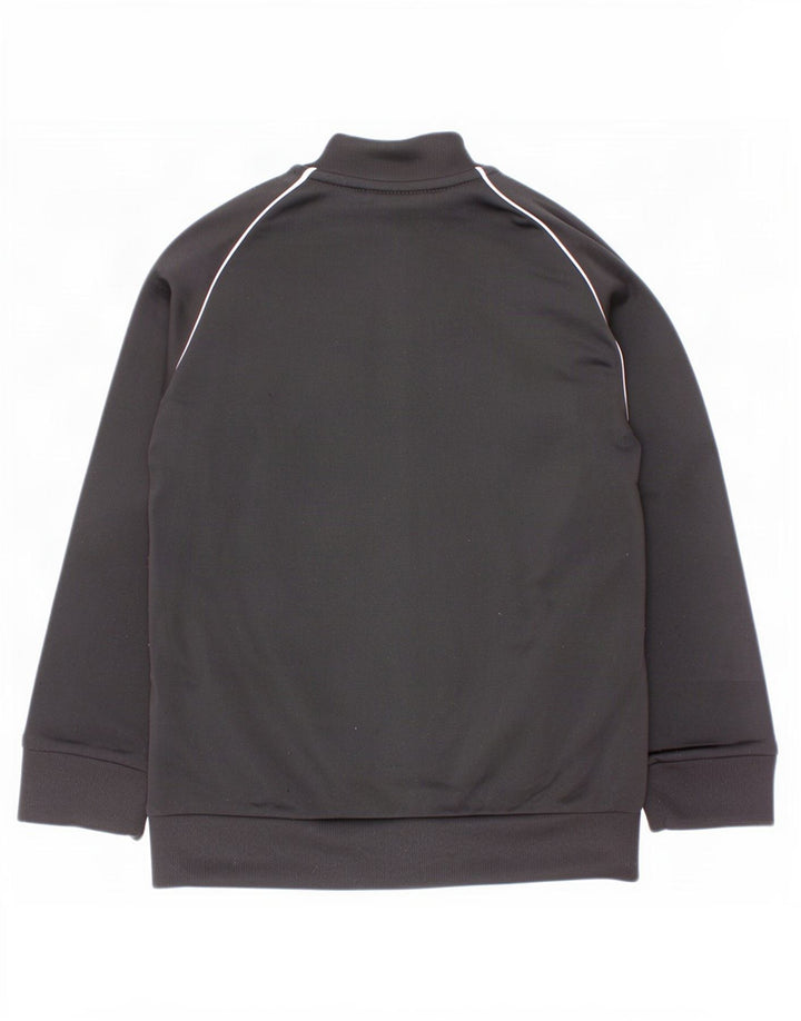 Adidas Boys Tracksuit Top Jacket 4-5 Years Black Polyester