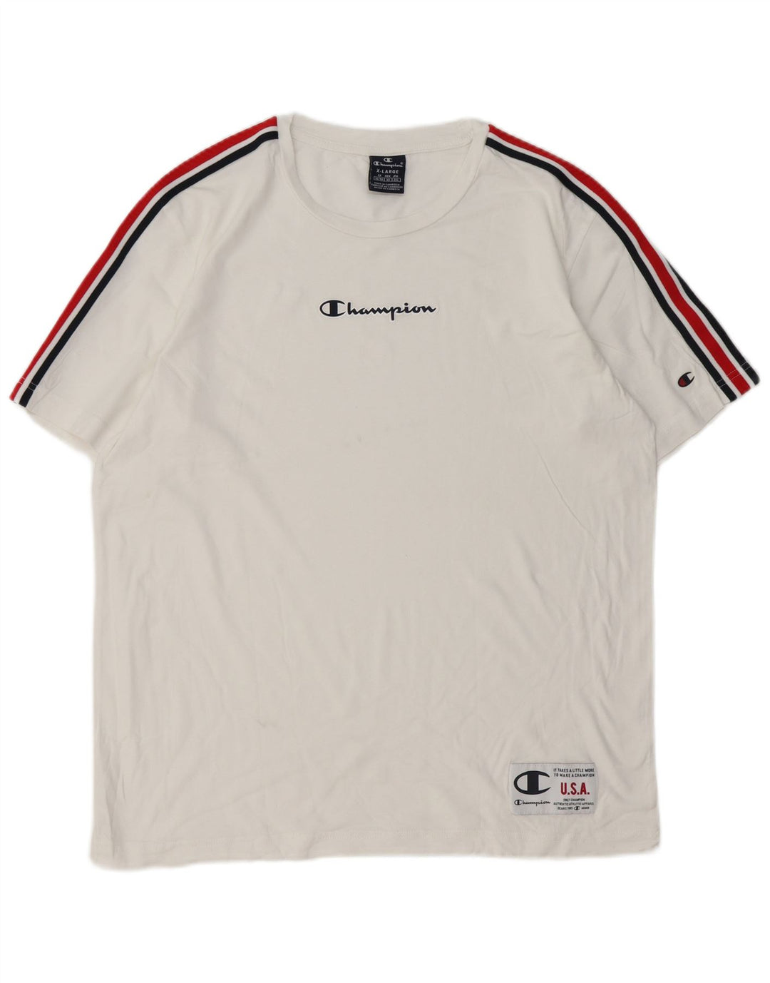 Champion Mens T-Shirt Top XL White