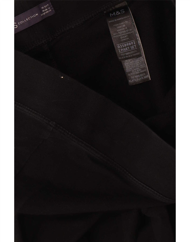 Marks & Spencer Womens Leggings UK 10 Small Black Cotton