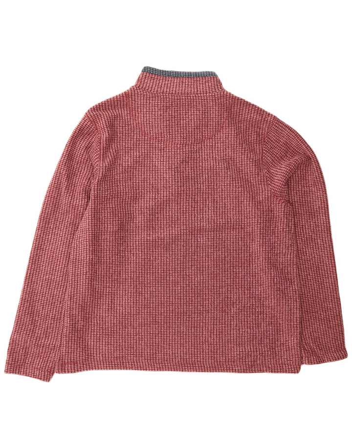 Weird Fish Mens Zip Neck Fleece Jumper 2XL Pink Polyester