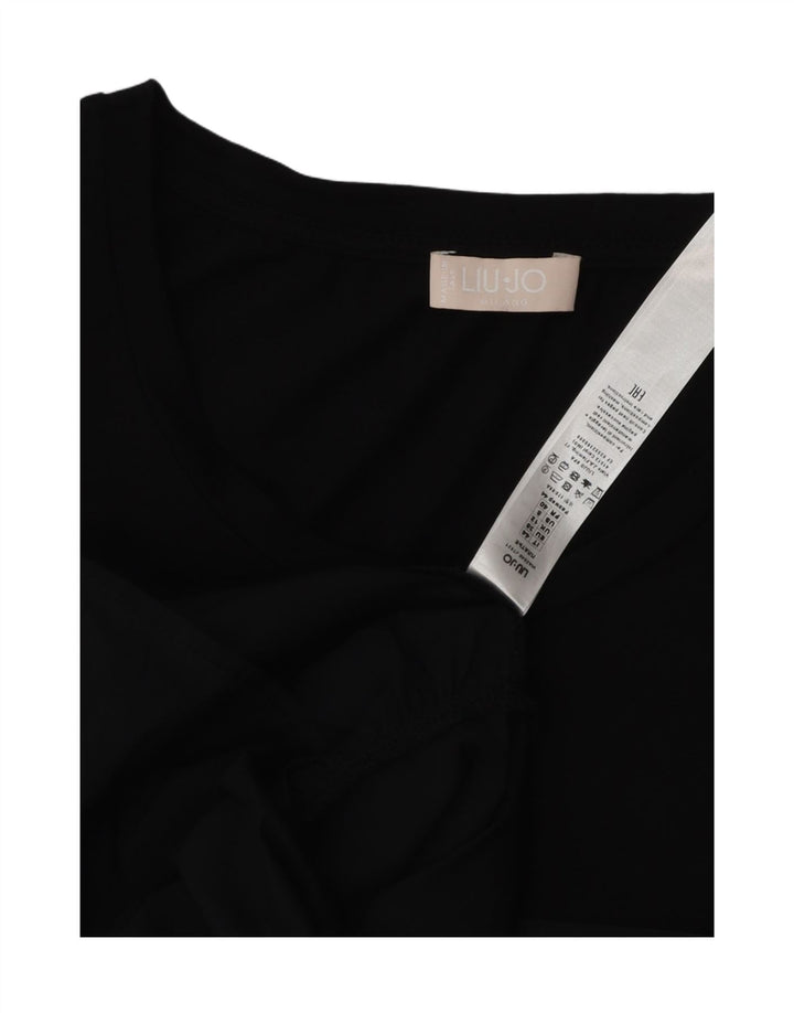 Liu Jo Womens A-Line Dress UK 12 Medium Black Cotton