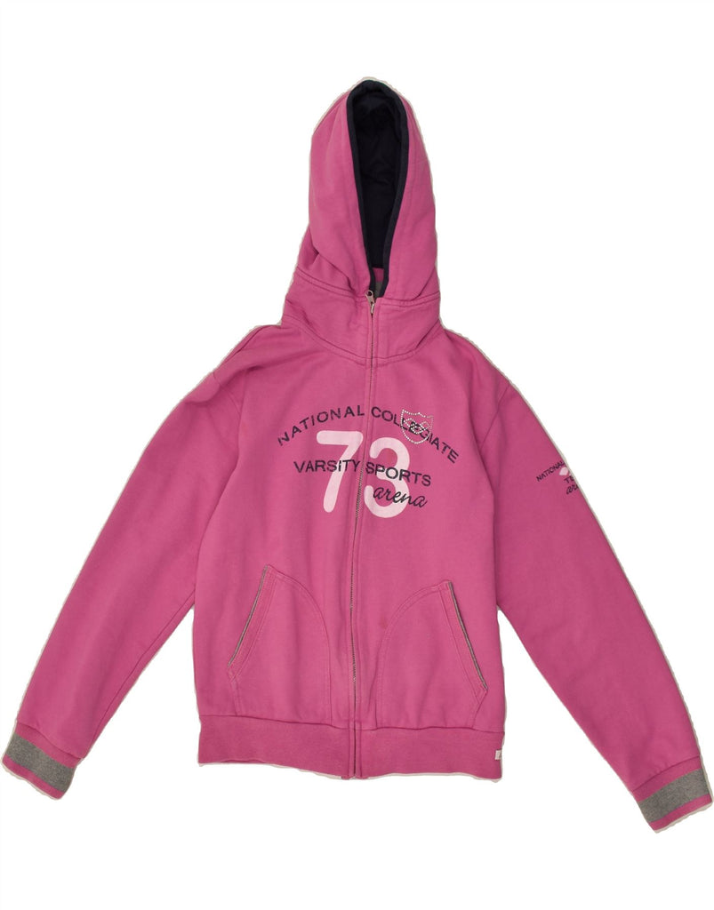 ARENA Girls Graphic Zip Hoodie Sweater 11-12 Years Pink Cotton | Vintage Arena | Thrift | Second-Hand Arena | Used Clothing | Messina Hembry 