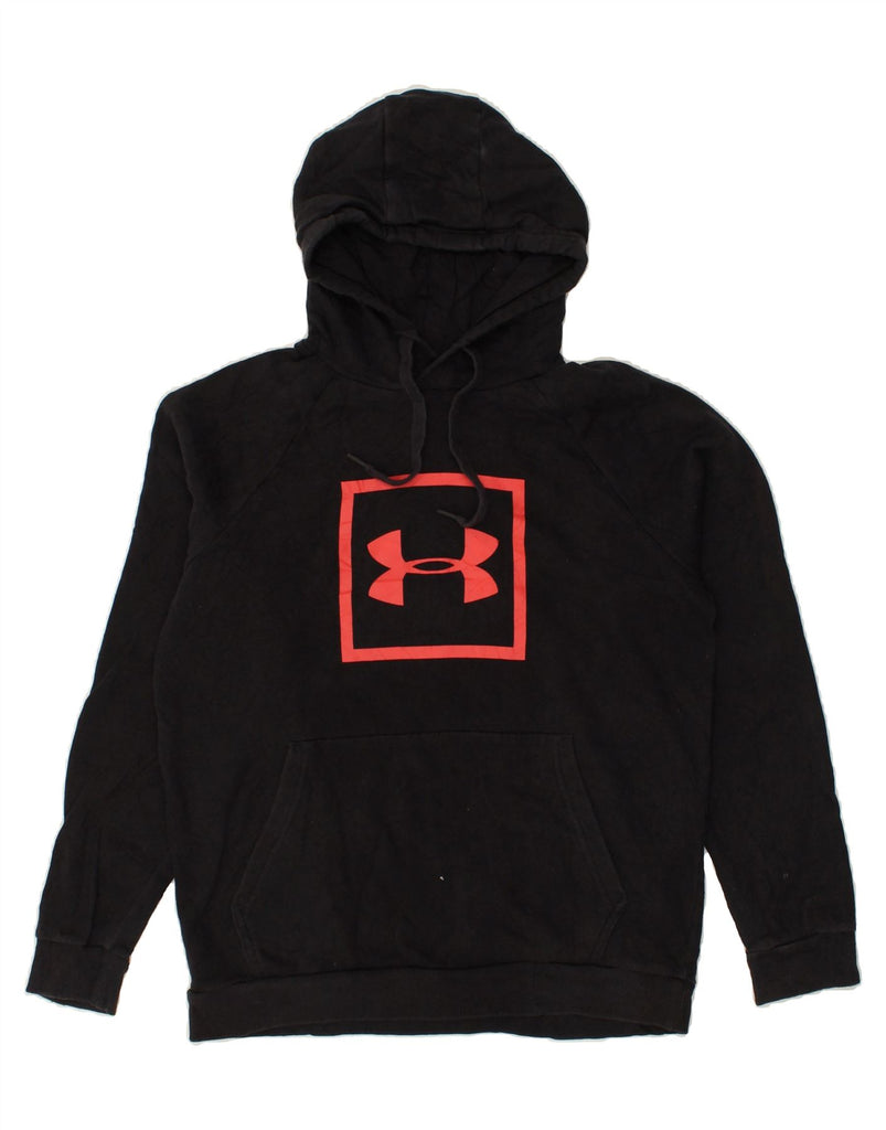 UNDER ARMOUR Womens Graphic Hoodie Jumper UK 14 Medium Black | Vintage Under Armour | Thrift | Second-Hand Under Armour | Used Clothing | Messina Hembry 