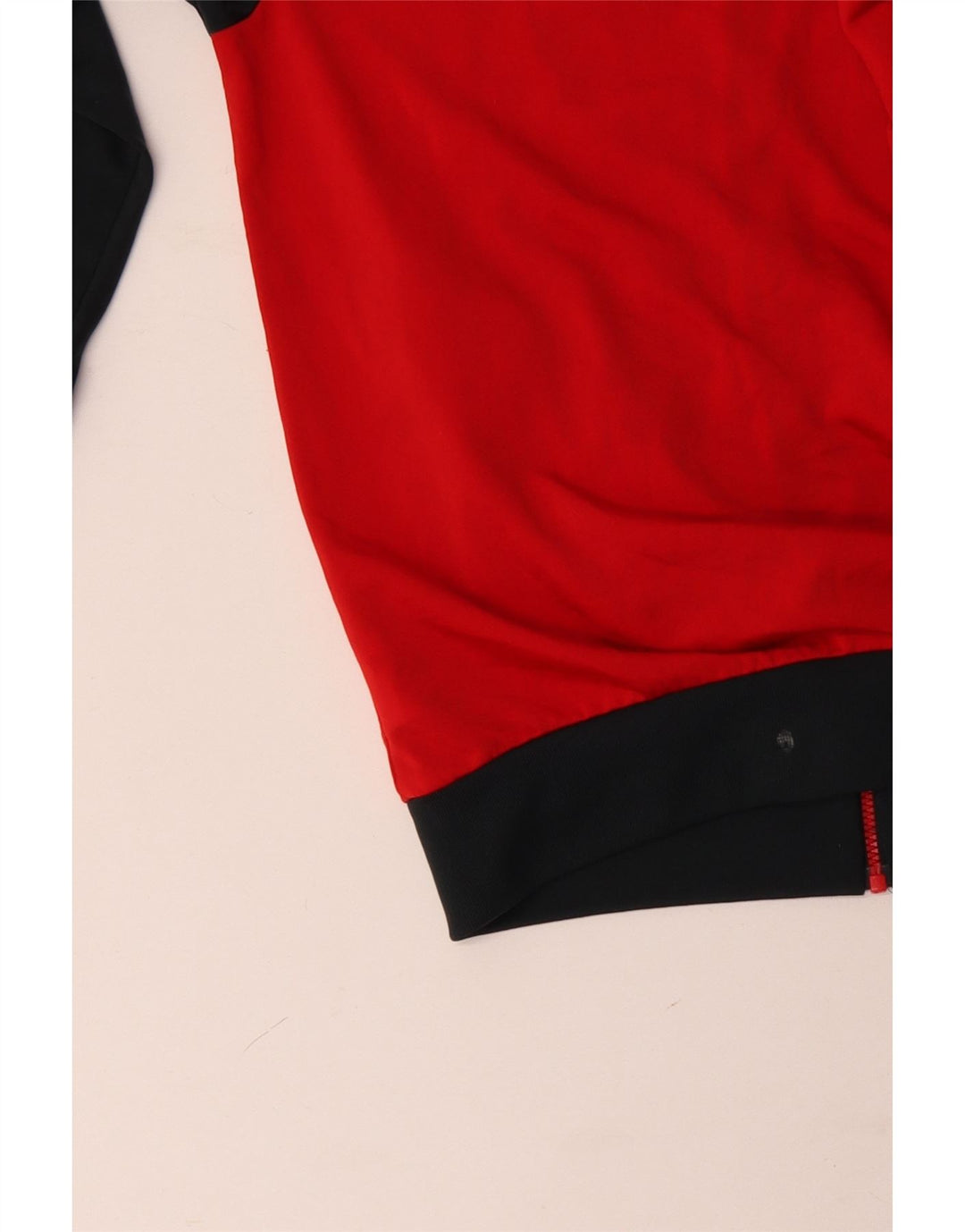 ADIDAS Mens Tracksuit Top Jacket UK 40/42 Medium Red Colourblock Polyester