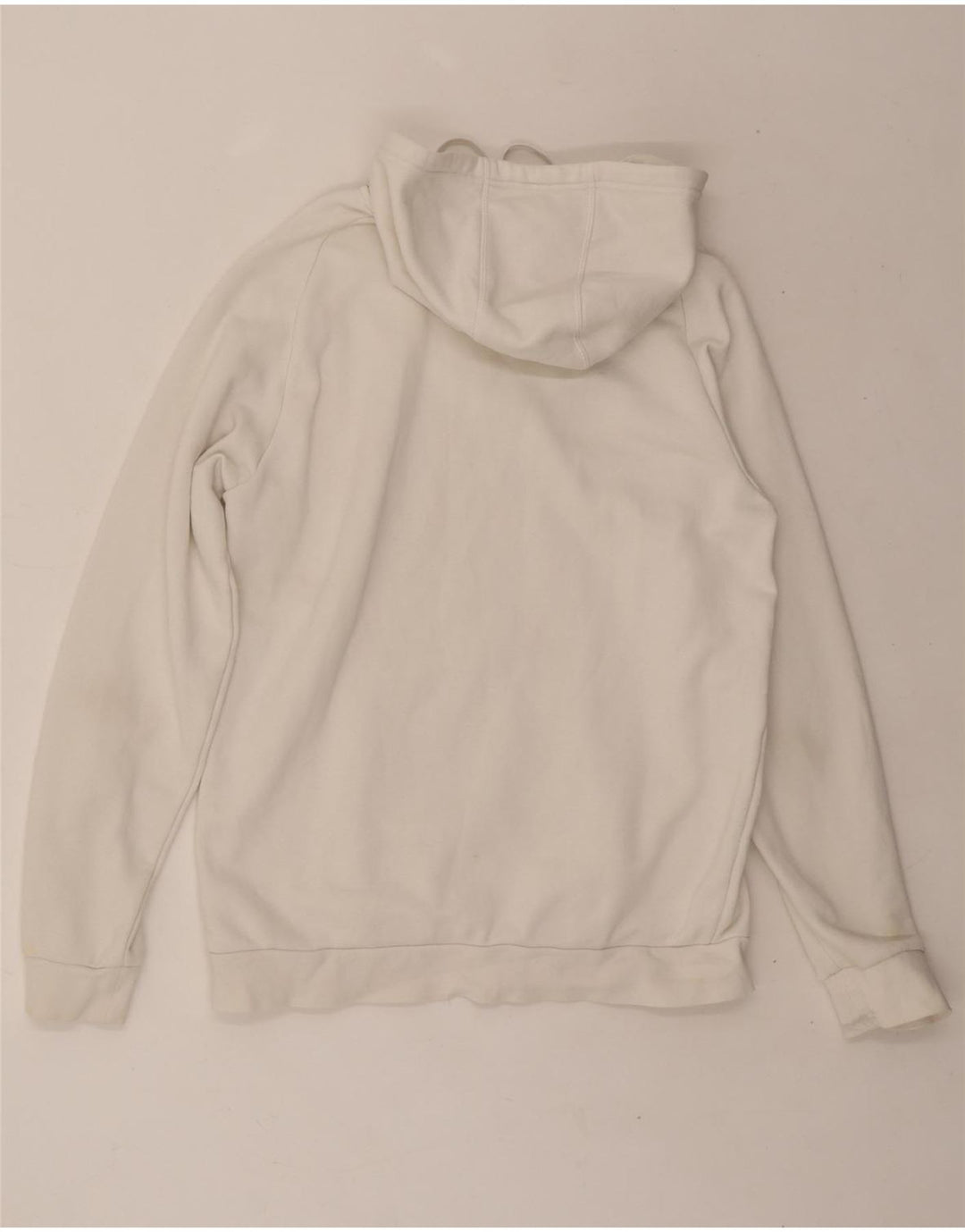 ADIDAS Mens Hoodie Jumper Large White Cotton Vintage Adidas and Second-Hand Adidas from Messina Hembry 