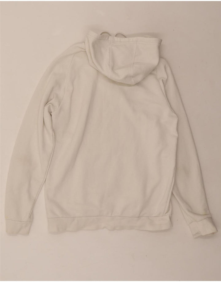 ADIDAS Mens Hoodie Jumper Large White Cotton Vintage Adidas and Second-Hand Adidas from Messina Hembry 