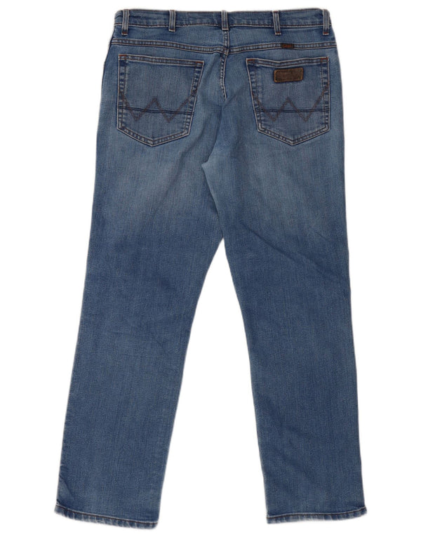 Wrangler Mens Texas Stretch Straight Jeans W36 L30 Blue Cotton