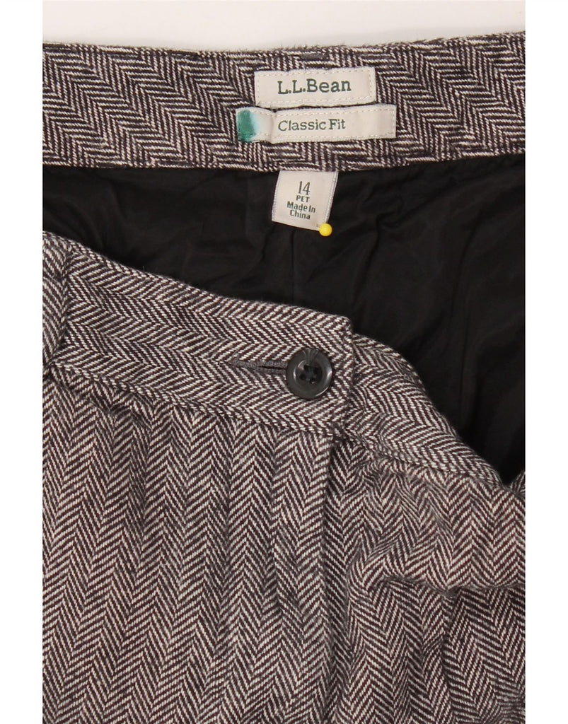L.L.BEAN Womens Classic Fit Chino Trousers US 14 XL W36 L27 Grey Vintage L.L.Bean and Second-Hand L.L.Bean from Messina Hembry 