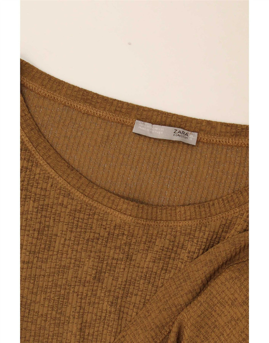 Zara Womens Asymmetric Oversized Blouse Top UK 16 Large Khaki