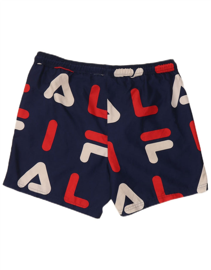 Fila Mens Graphic Swimming Shorts XL Navy Blue Polyester
