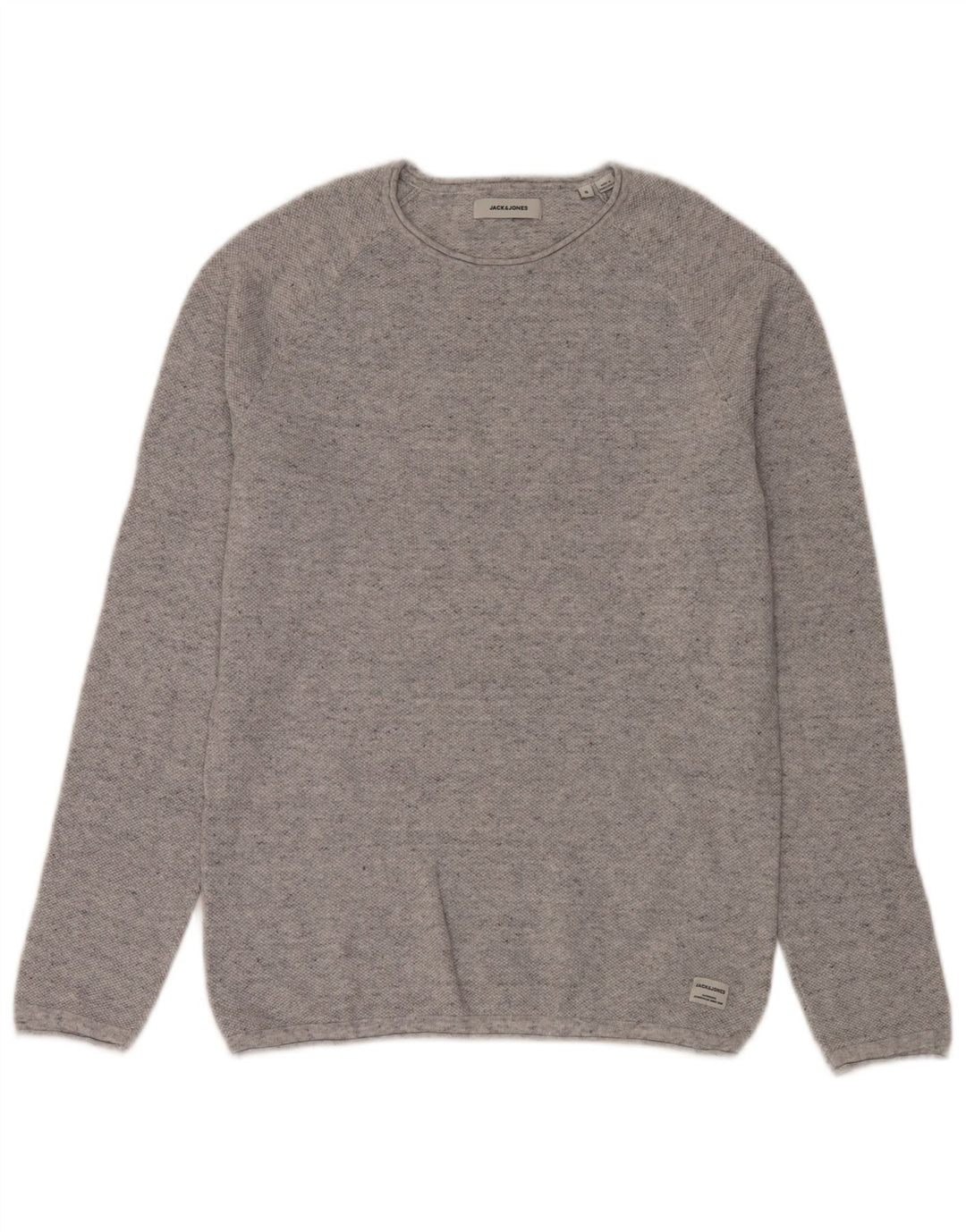 Jack & Jones Mens Crew Neck Jumper Sweater Small Grey Flecked