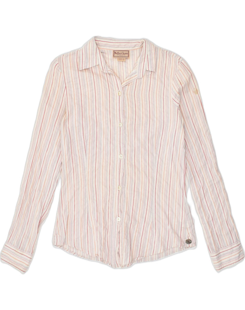 MARLBORO CLASSICS Womens Shirt EU 42 Large Pink Striped Cotton | Vintage Marlboro Classics | Thrift | Second-Hand Marlboro Classics | Used Clothing | Messina Hembry 