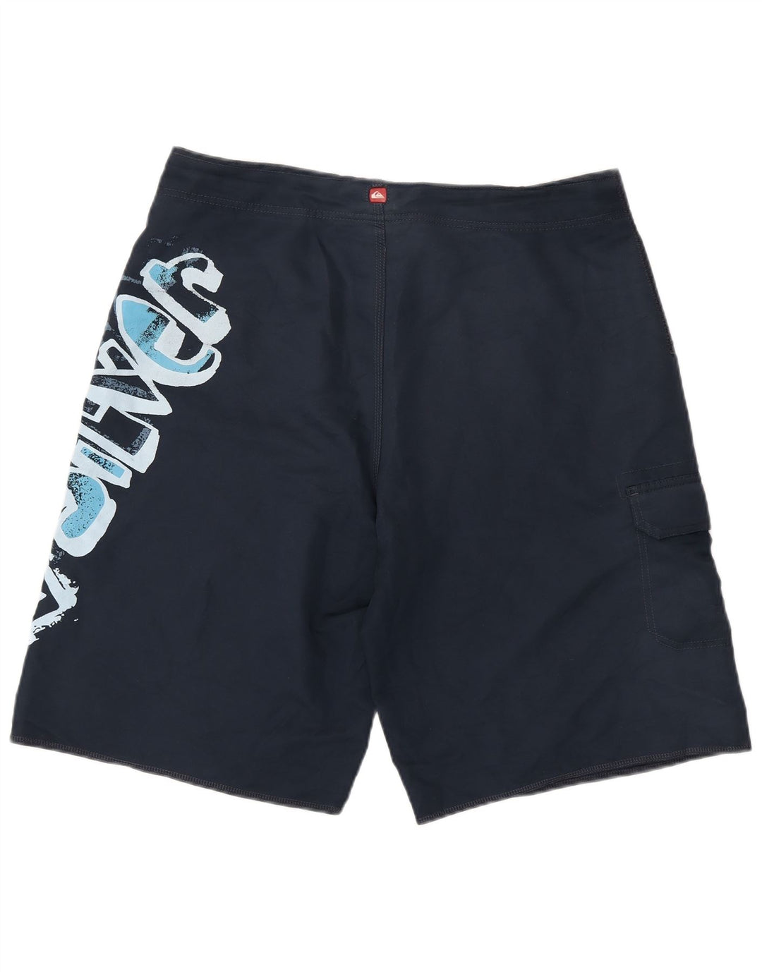 Quiksilver Mens Graphic Swimming Shorts Large Navy Blue Polyester