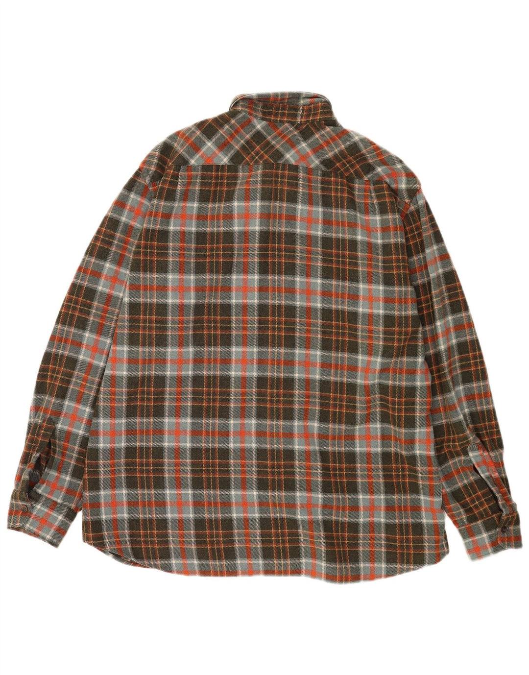 Vintage Mens Lumberjack Flannel Shirt XL Khaki Check