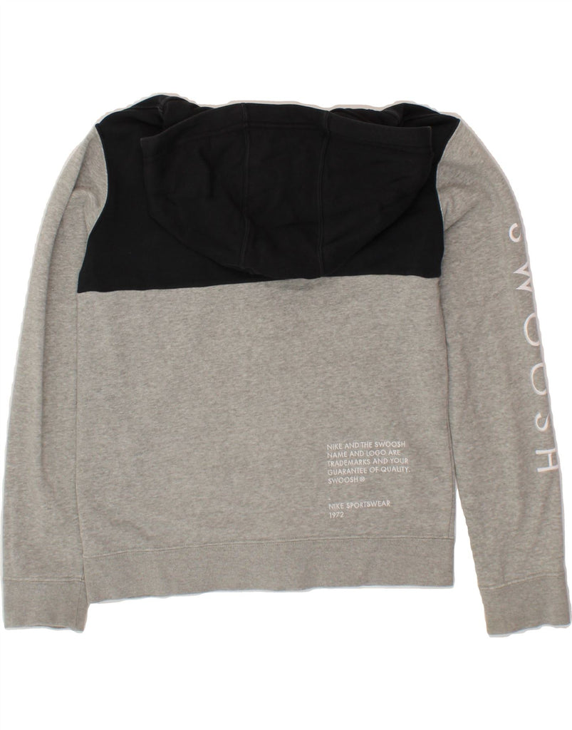 NIKE Boys Swoosh Standard Fit Hoodie Jumper 12-13 Years Large  Grey Vintage Nike and Second-Hand Nike from Messina Hembry 