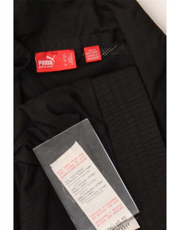 Puma Mens Tracksuit Top Jacket Medium Black Colourblock Polyester