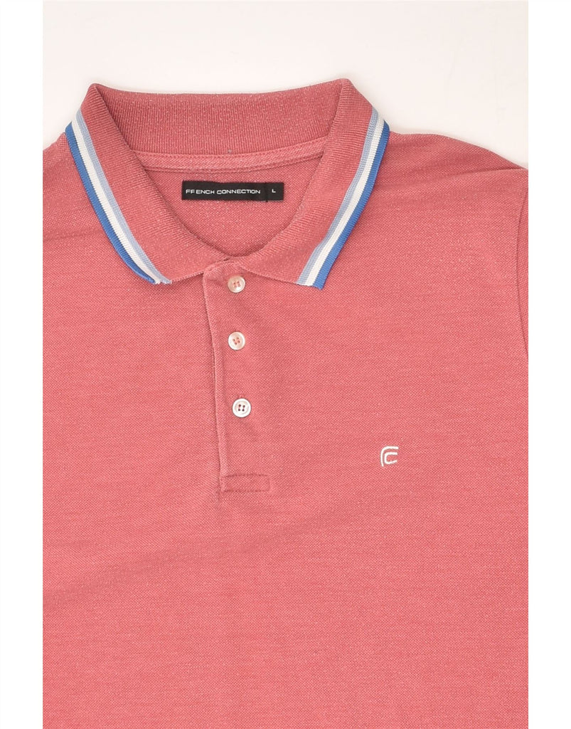 FRENCH CONNECTION Mens Polo Shirt Large Pink Cotton | Vintage French Connection | Thrift | Second-Hand French Connection | Used Clothing | Messina Hembry 