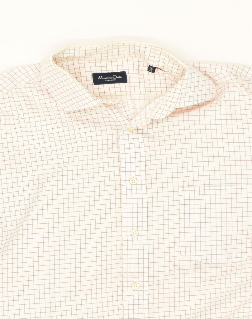 MASSIMO DUTTI Mens Shirt Size 42 Large White Check Cotton | Vintage Massimo Dutti | Thrift | Second-Hand Massimo Dutti | Used Clothing | Messina Hembry 