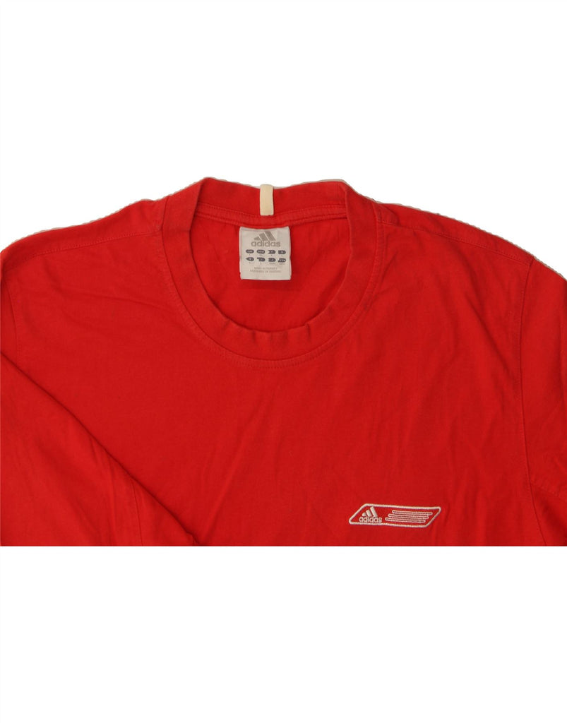 ADIDAS Mens T-Shirt Top Large Red Vintage Adidas and Second-Hand Adidas from Messina Hembry 