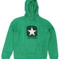Converse Mens Graphic Hoodie Jumper Medium Green Cotton