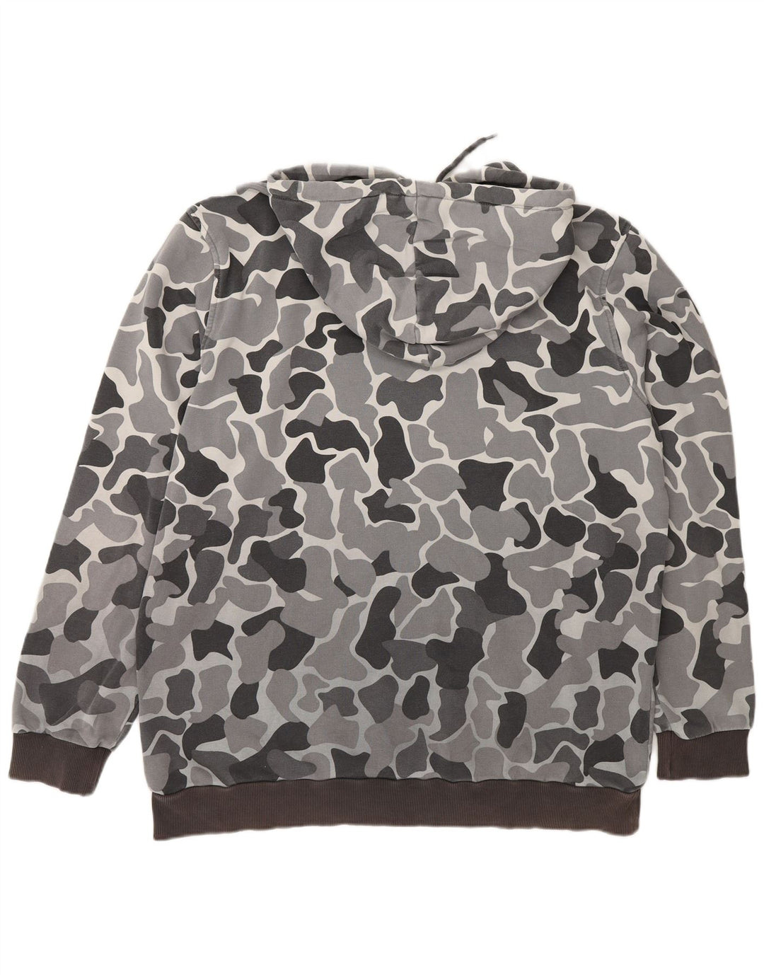 Adidas Mens Hoodie Jumper Large Grey Camouflage