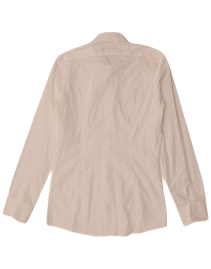 Carlo Pignatelli Mens Formal Shirt Size 38 15 Medium White Cotton