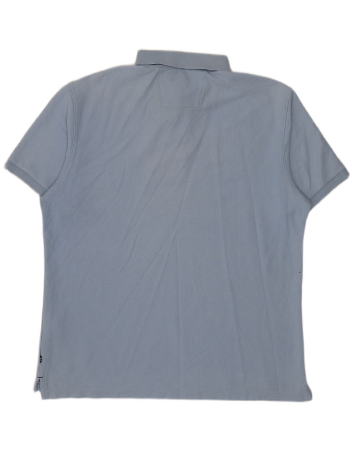 Nautica Mens Polo Shirt Large Blue Cotton