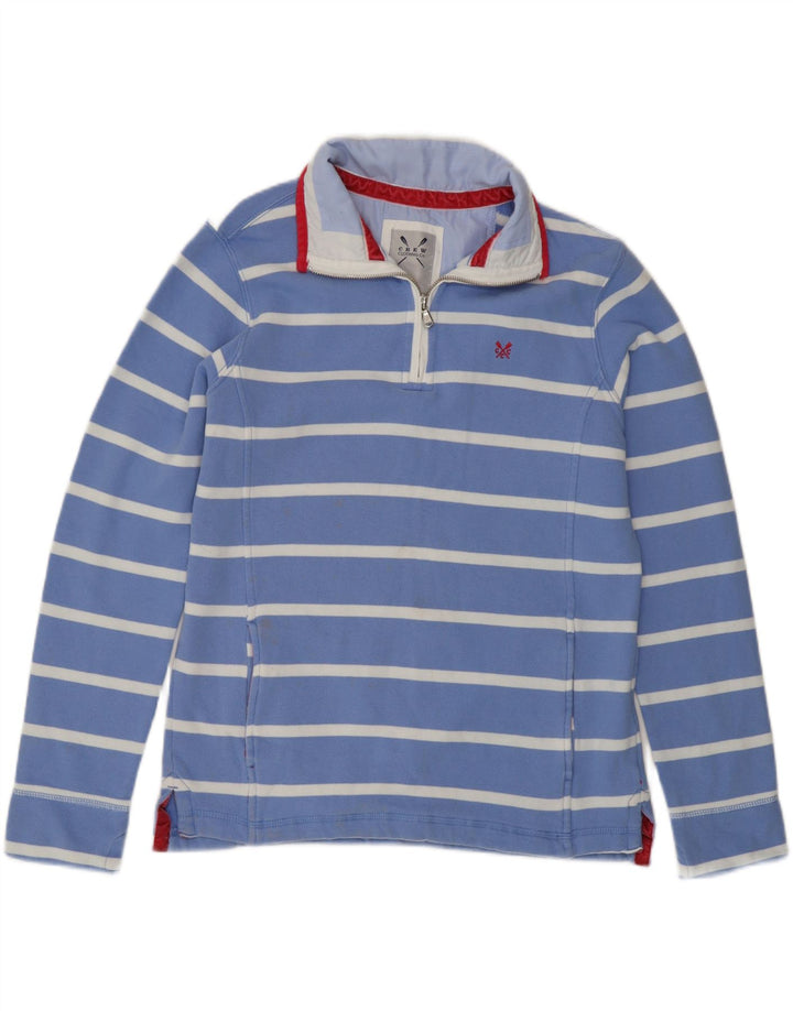 Crew Clothing Womens Oversized Sweatshirt Jumper UK 10 Small Blue Striped