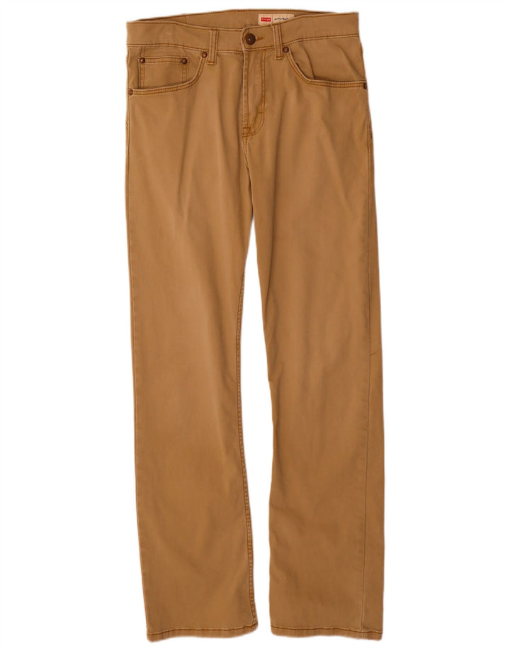 Wrangler Mens Straight Casual Trousers W30 L30 Brown Cotton