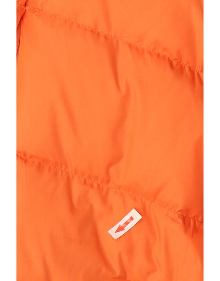 Benetton Mens Padded Jacket UK 40 Large Orange Polyamide