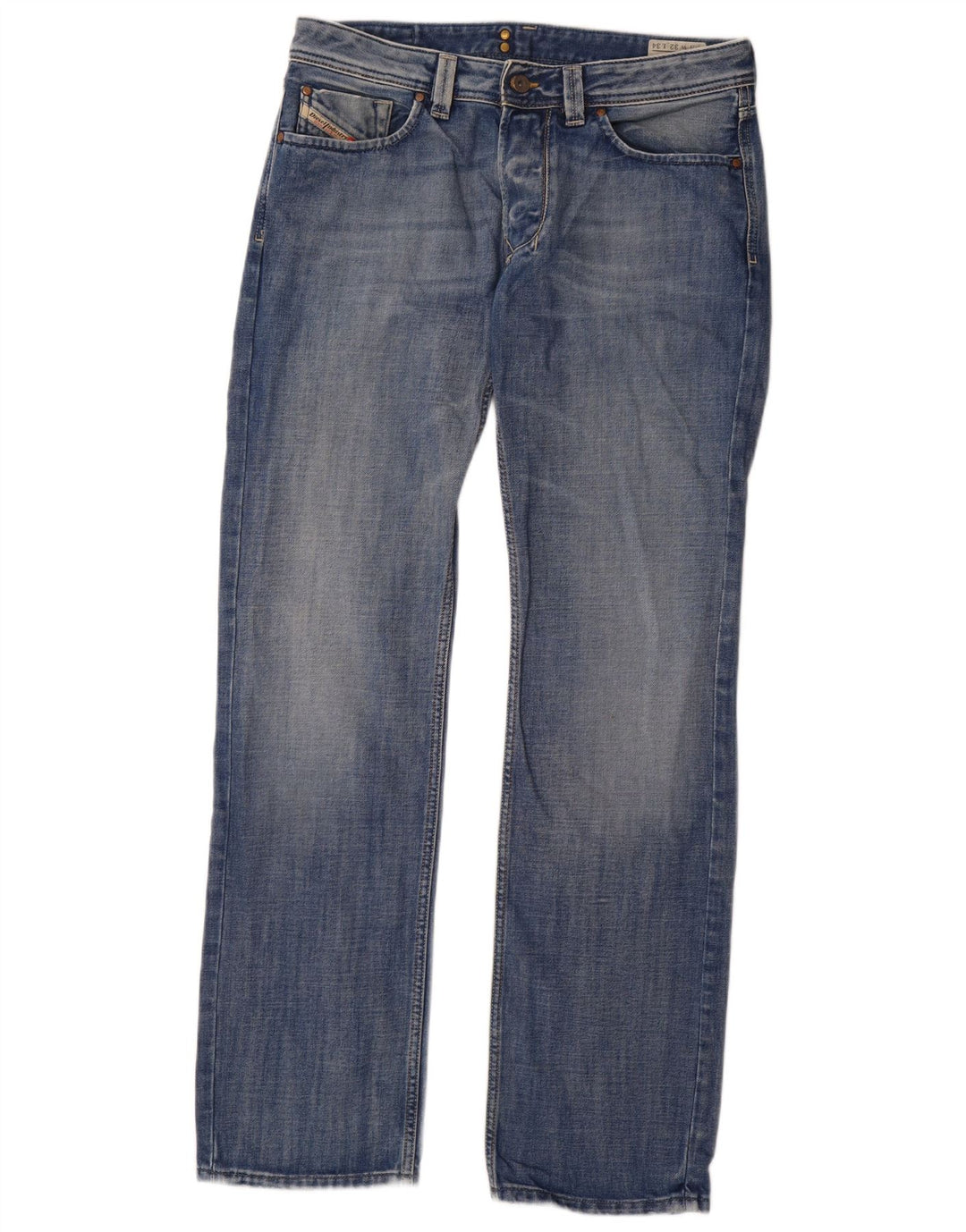 Diesel Mens Larkee Straight Jeans W32 L34 Blue Cotton
