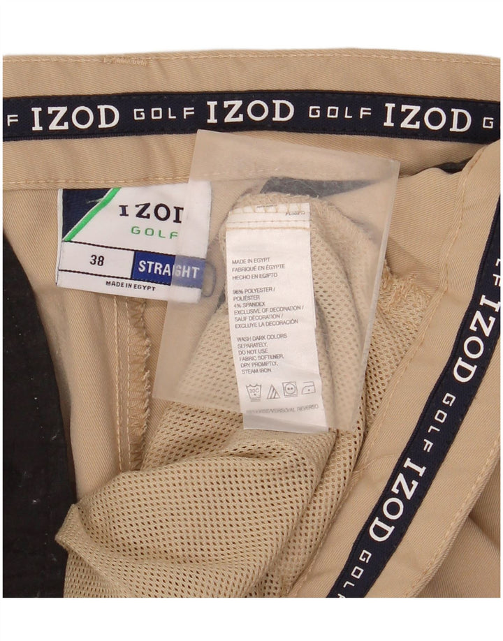 IZOD Mens Cargo Shorts W38 XL Beige Polyester