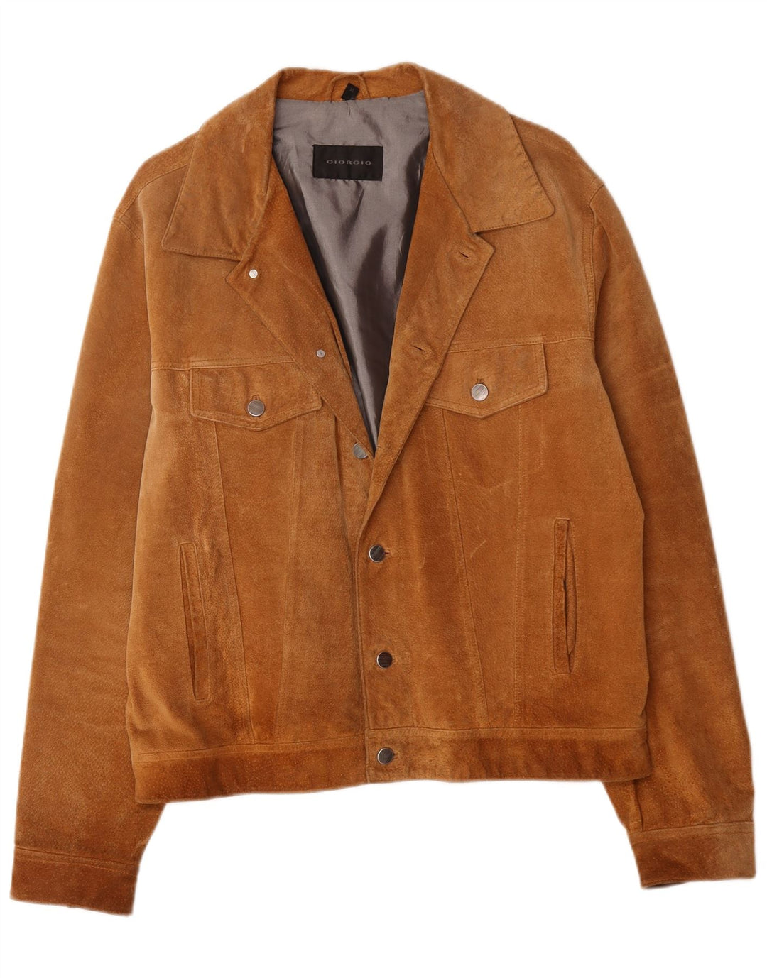 Vintage Mens Suede Jacket UK 42 XL Brown Leather